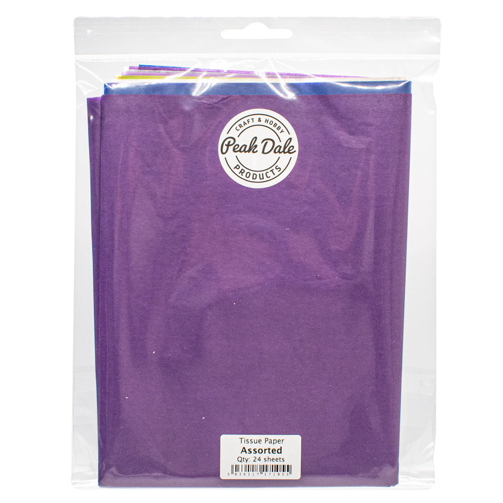 Tissue Paper Assorted Pack of 24 - Default Title (TISS24ASTD)