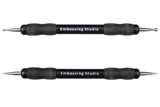 Embossing Tools Metal Handle Soft Grip Set of 2