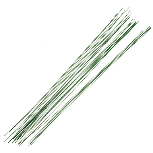 Green Stem Wire 0.9mm x 14" - Bundle of 25