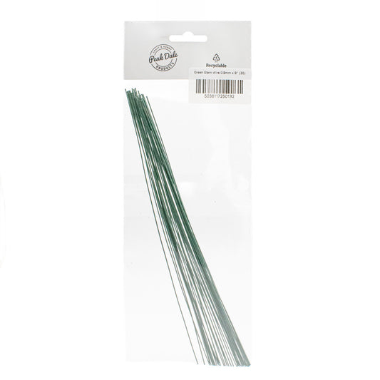 Green Stem Wire 0.9mm x 9" - Bundle of 35 - Default (WIRSTEM9)