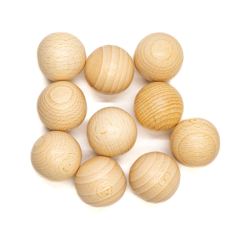 Wood Ball 35mm - No hole Pack of 10 - Default Title (WOODB6-10)