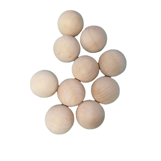 Wood Ball 40mm - No hole (10) - Default Title (WOODB7-10)
