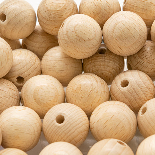 Beads Whitewood 20 mm Bulk Bag of 100 - Default Title (WOODBB20-100)