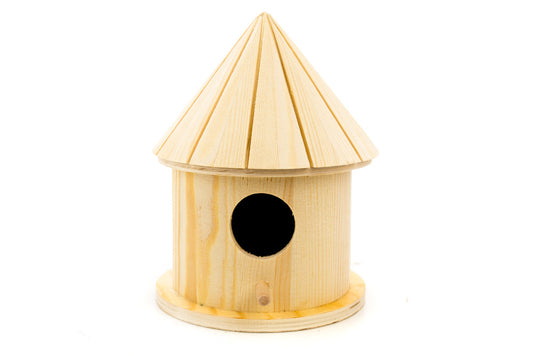 Wooden Bird House Round - Default Title (WOODBIRDHOUSE)