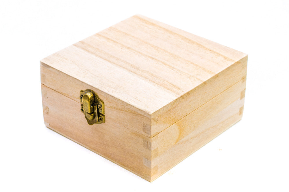 Wooden Box with lid 120x120x60mm - Default Title (WOODBOX120)