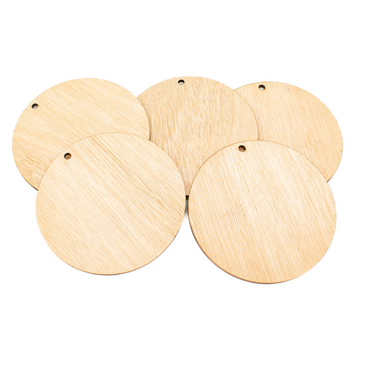 Wooden Discs 104mm with Hole Pack of 5 - Default Title (WOODDISC104HOL)