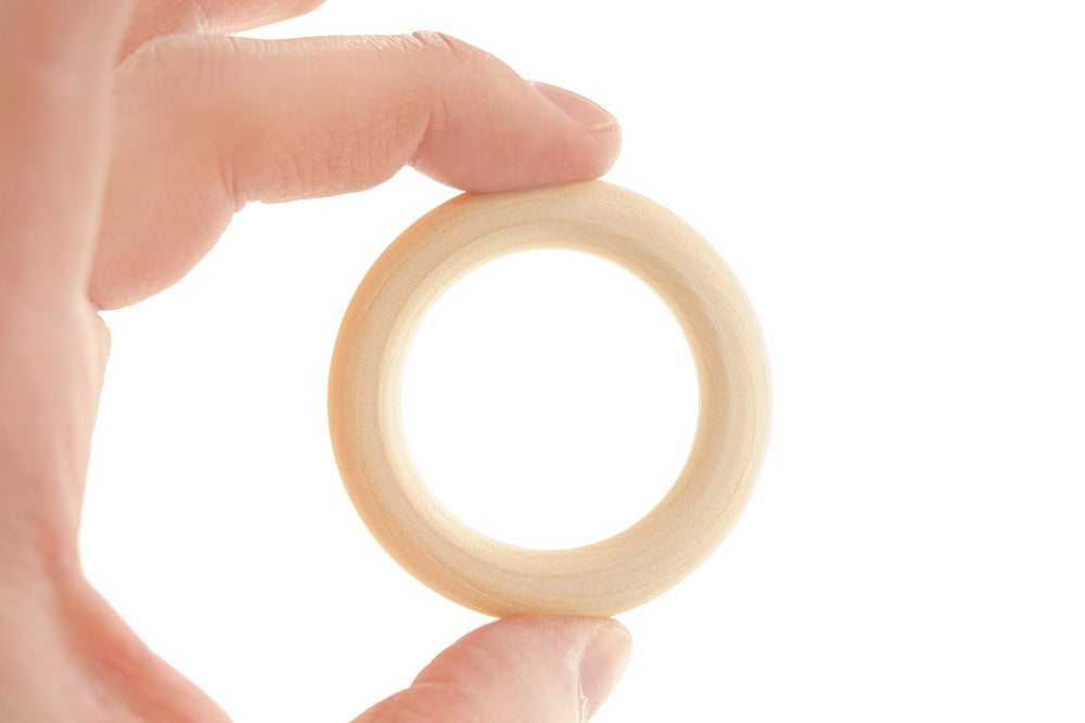 Wooden Macrame Ring 55mm pack of 6 - Default (WOODMACRINGS)