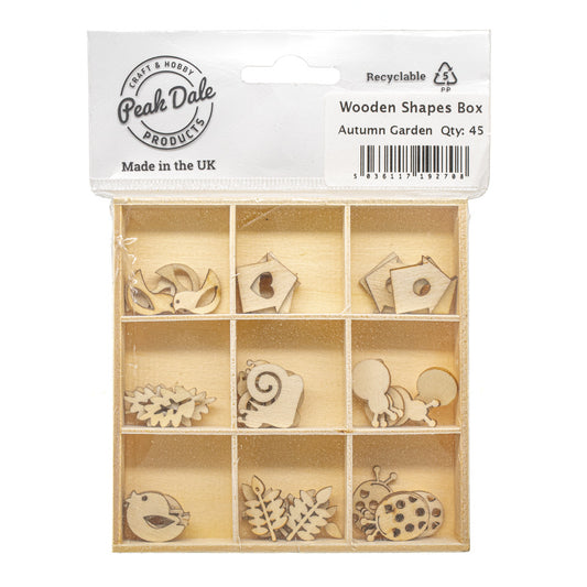 Wooden Shapes Autumn Garden Box of 45 - Default Title (WOODSHAUT)