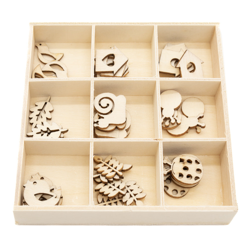 Wooden Shapes Autumn Garden Box of 45 - Default Title (WOODSHAUT)