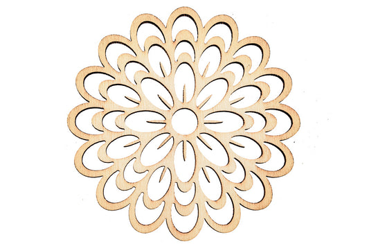 Wooden Shapes Filigree Flower Pack of 4 - Default Title (WOODSHFILFLO)