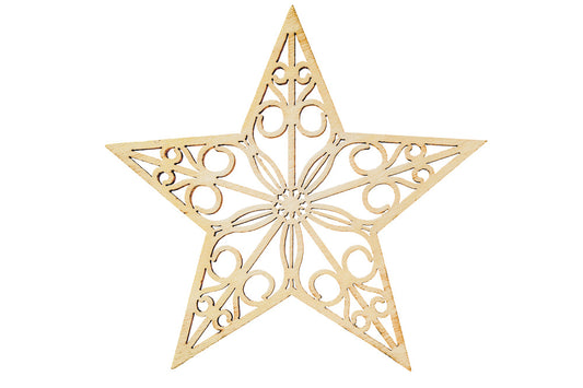 Wooden Shapes Filigree Star Pack of 4 - Default Title (WOODSHFILSTA)