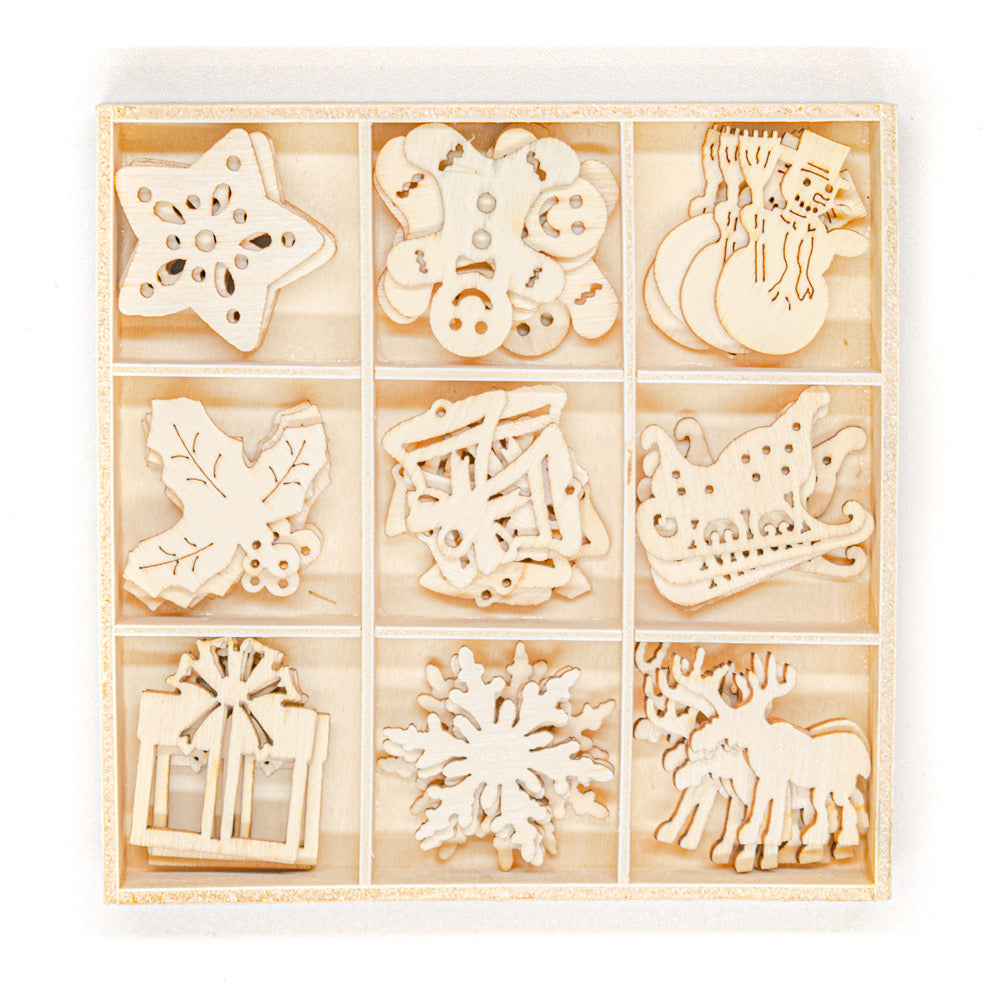 Wooden Shapes XMAS Box of 45 - Default Title (WOODSHXMAS)