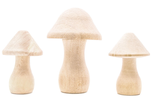 Wooden Toadstools pack of 3 - Default Title (WOODTOAD)