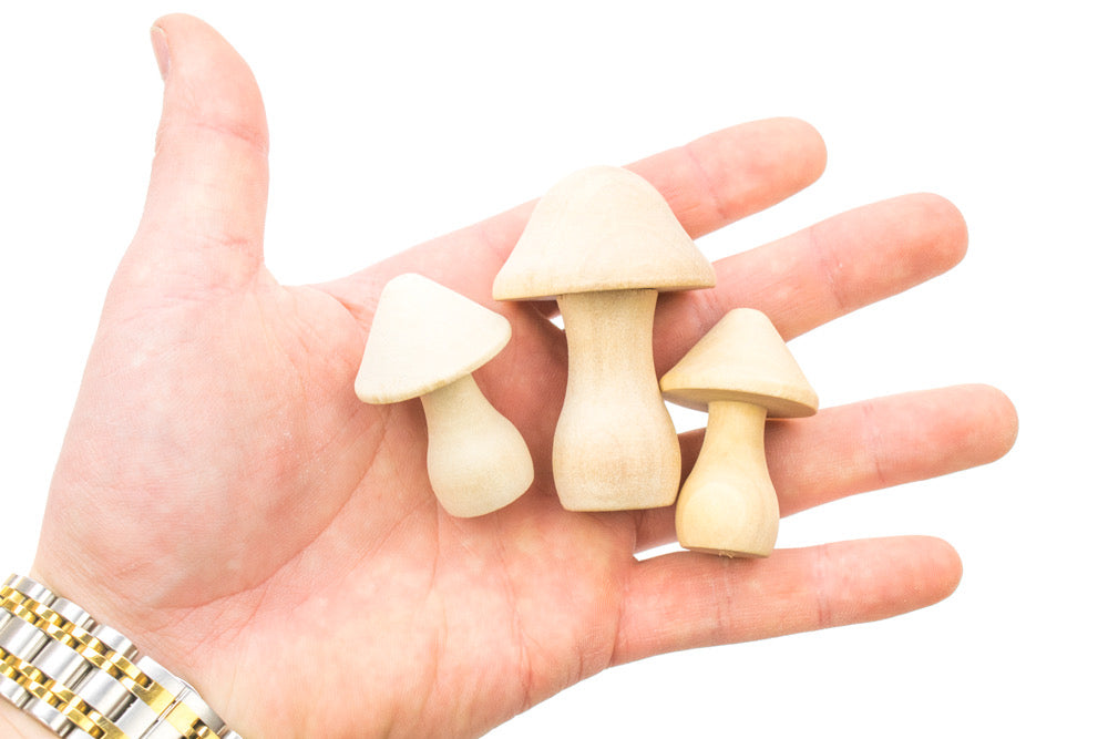 Wooden Toadstools pack of 3 - Default Title (WOODTOAD)