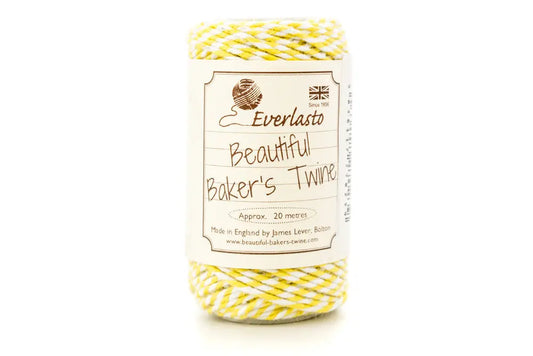 Bakers Twine DAFFODIL YELLOW/WHITE 20mt Default