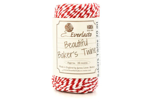 Bakers Twine RED/WHITE 20 mt Default