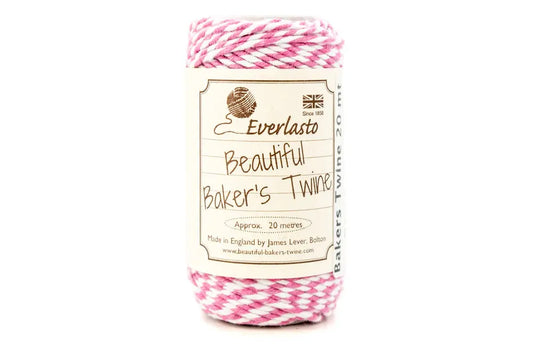 Bakers Twine ROSE/WHITE 20 mt Default