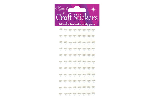 Adhesive Backed Gems 6mm Pearl Hearts Default