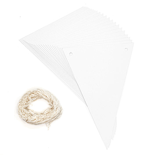 Bunting White Board Pack 25 + String Default