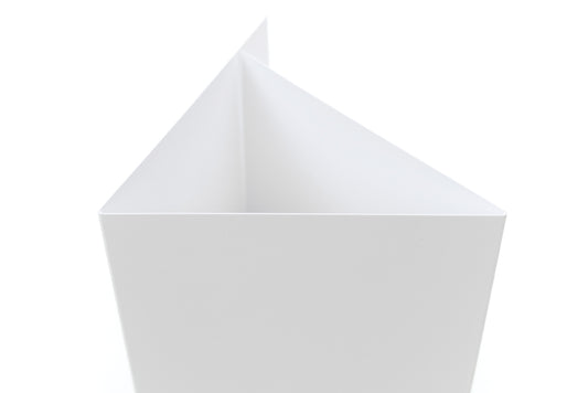 A6 BLANK 2 Fold Card White (10) Default