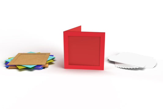 Small SQ Square Aperture Card 2 Fold Ast (10) Default