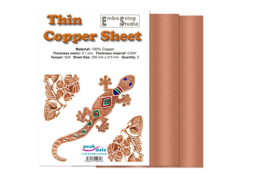 Copper Foil Pack Thin 0.1 mm 2 sheets Default