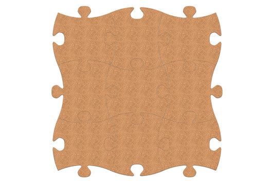 Cork Jigsaw Pieces 17cm Pack of 9 Default