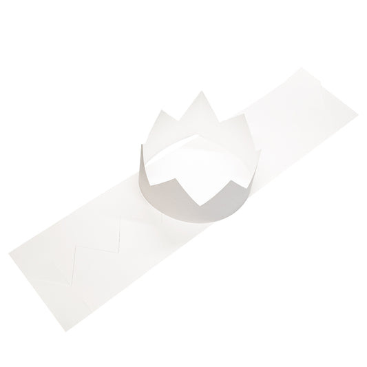 Crown Party Hat White Pack of 12 Default
