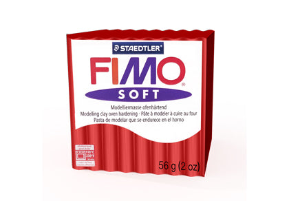 Fimo 8020-26 Soft Cherry Red Standard Block Default