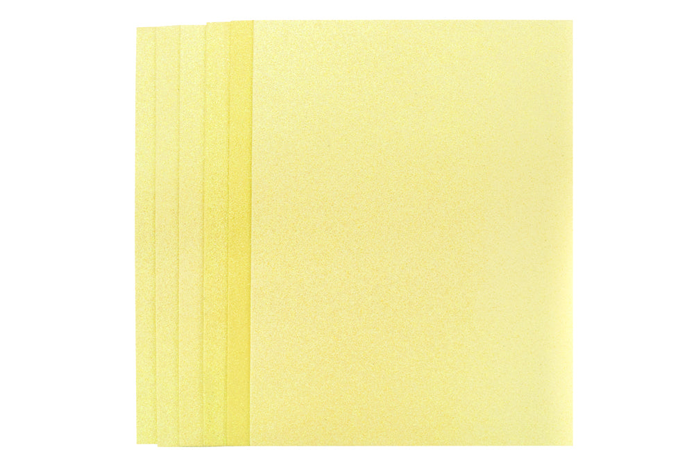 Funky Glitter Foam YELLOW A4 pack of 6 sheets Default
