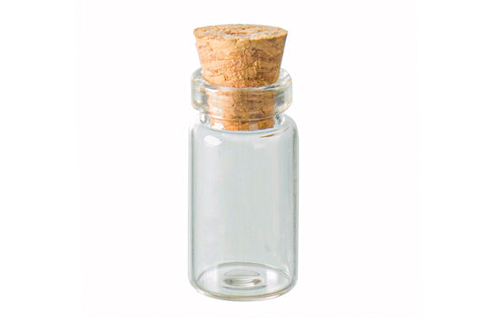 Glass Bottle with Cork 11 x 22mm high Pack of 5 Default