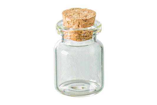 Glass Bottle with Cork 22 x 30mm high Pack of 3 Default