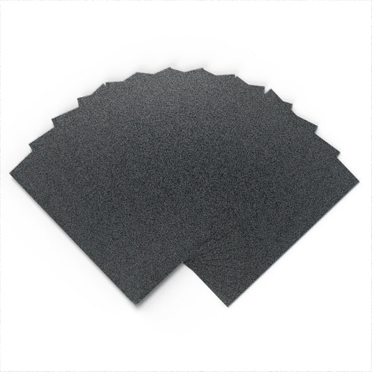 Non Shed Glitter Card A4 BLACK Pack of 10 Default