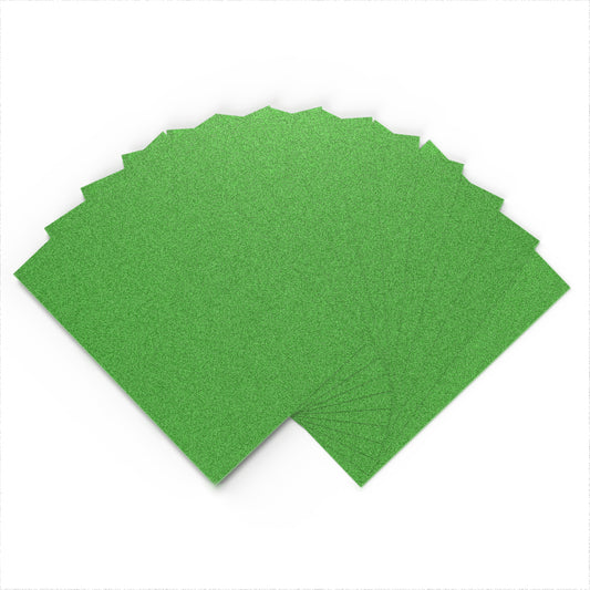 Non Shed Glitter Card A4 GREEN Pack 10 Default