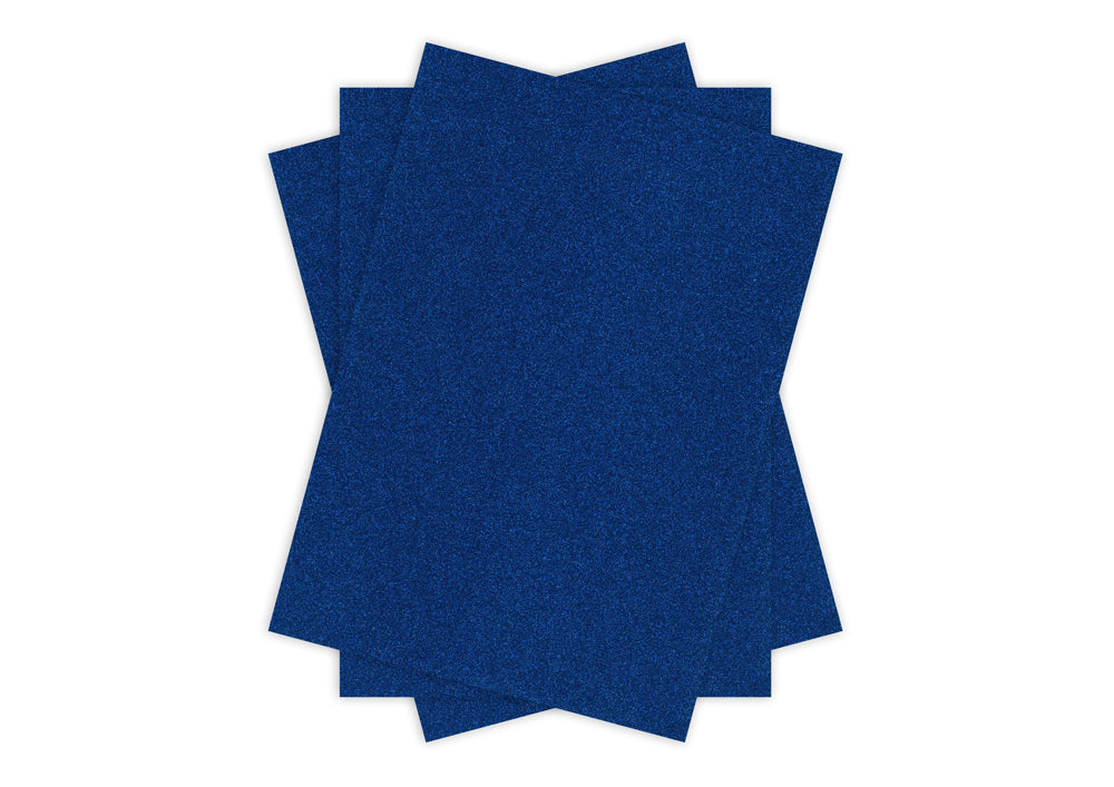 Glitter Card A4 ROYAL BLUE Pack of 3 Default