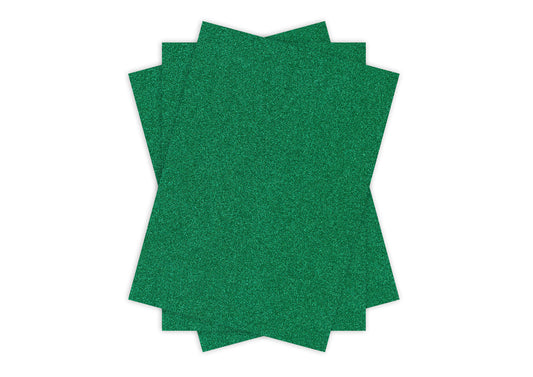 Glitter Card A4 GREEN Pack of 3 Default