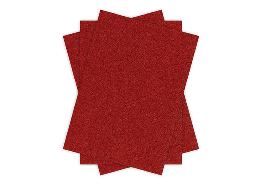 Glitter Card A4 RED Pack of 3 Default