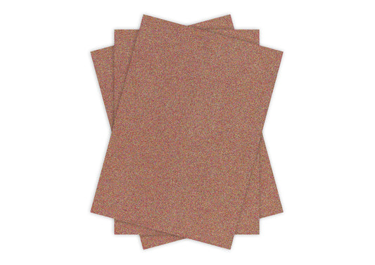 Glitter Card A4 ROSE GOLD Pack of 3 Default