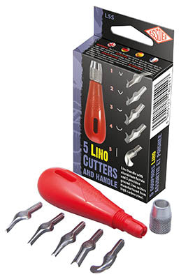 Lino Cutter Set - Handle & 5 Blades Default