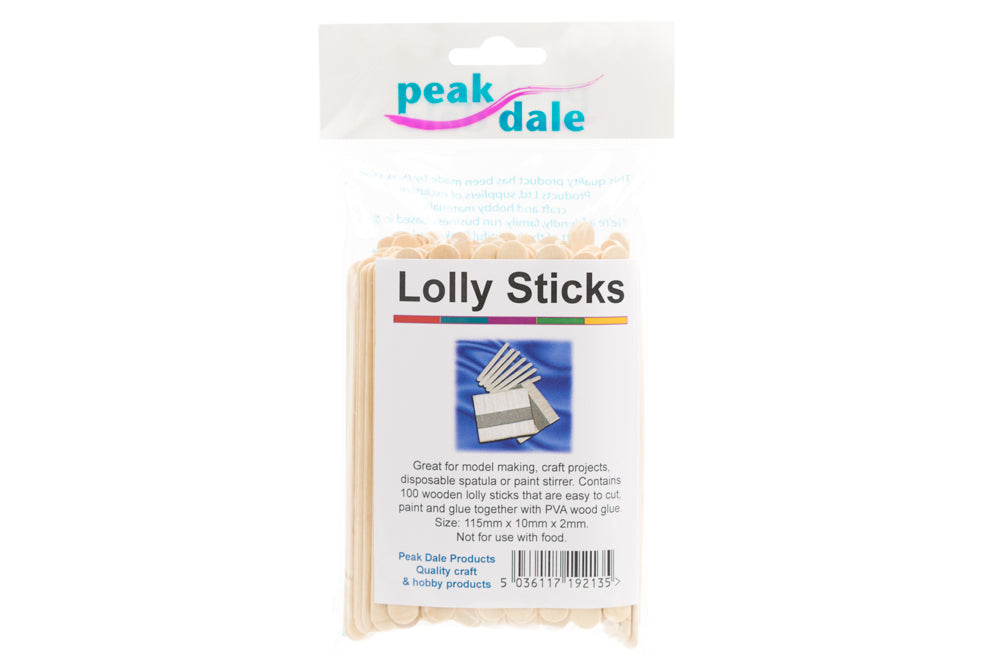 Lollipop Sticks for Craft Natural Pack of 100 Default