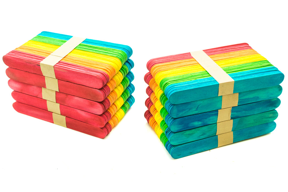 Lollipop Sticks JUMBO Coloured Pack of 500 Default