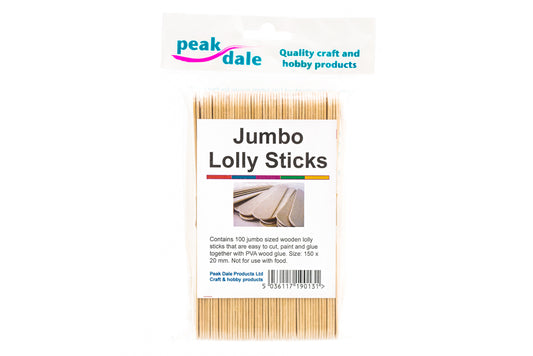 Lollipop Sticks JUMBO Natural Pack of 100 Default