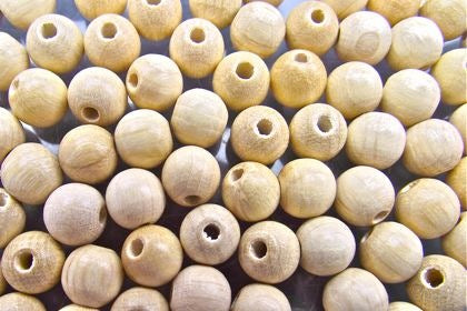 Beads Wood 12mm Round Natural (100) Default