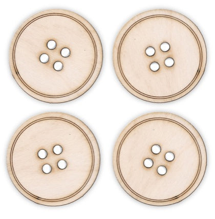 Plywood Buttons 50 mm (4) Default