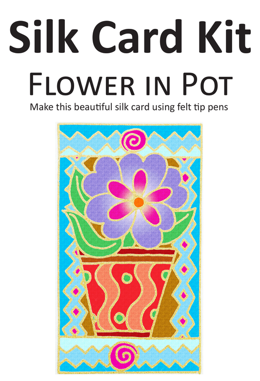 Silk Card Flower in Pot Default