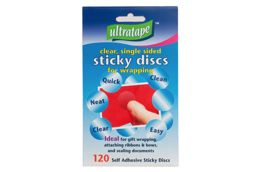 Ultra Stick Sticky Discs Clear 25mm Pack 120 Default