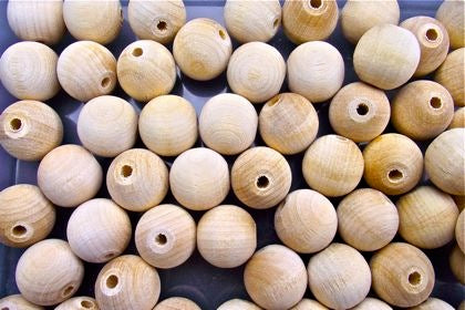 Beads Whitewood 20 mm (40) Default