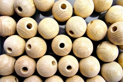 Beads Whitewood 25 mm (25) Default