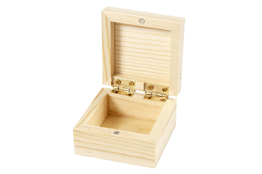 Wooden Box with lid 60x60x35mm Default