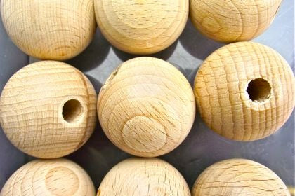 Beads Whitewood 36 mm (5) Default